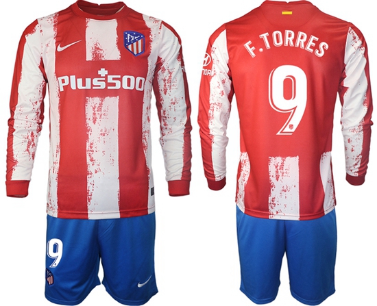 Men Atletico de Madrid Long Sleeve Soccer Jerseys 519