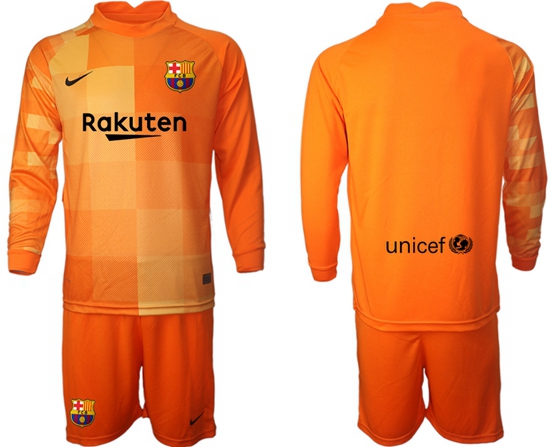 Men Barcelona Long Sleeve Soccer Jerseys 532