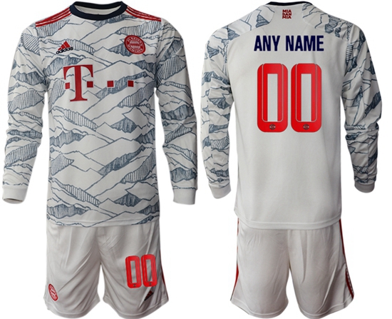 Men Bayern Long Sleeve Soccer Jerseys 517 Customized