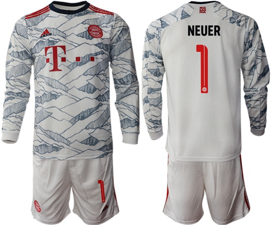Men Bayern Long Sleeve Soccer Jerseys 537