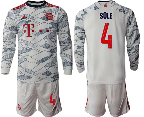 Men Bayern Long Sleeve Soccer Jerseys 536