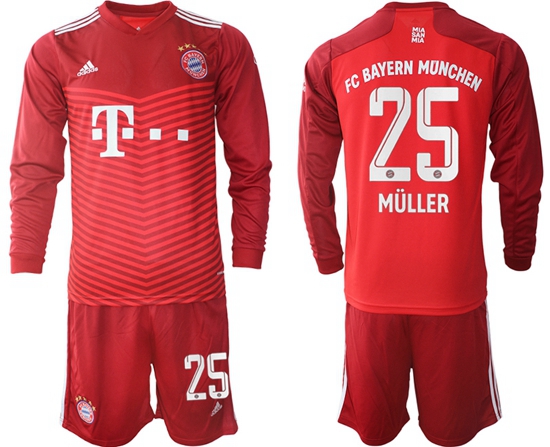 Men Bayern Long Sleeve Soccer Jerseys 542