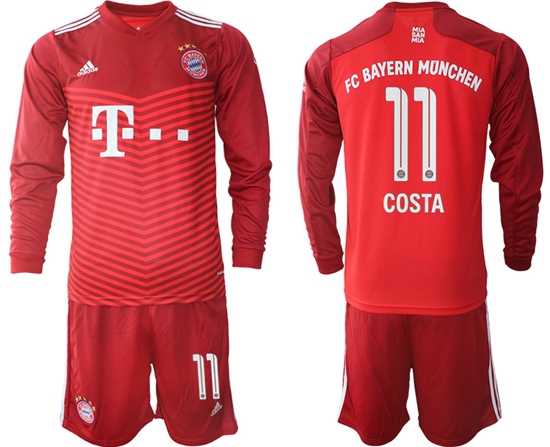Men Bayern Long Sleeve Soccer Jerseys 545