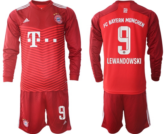 Men Bayern Long Sleeve Soccer Jerseys 547