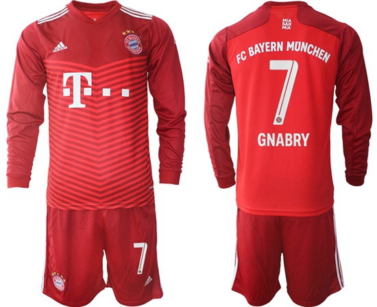 Men Bayern Long Sleeve Soccer Jerseys 549