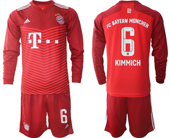 Men Bayern Long Sleeve Soccer Jerseys 550