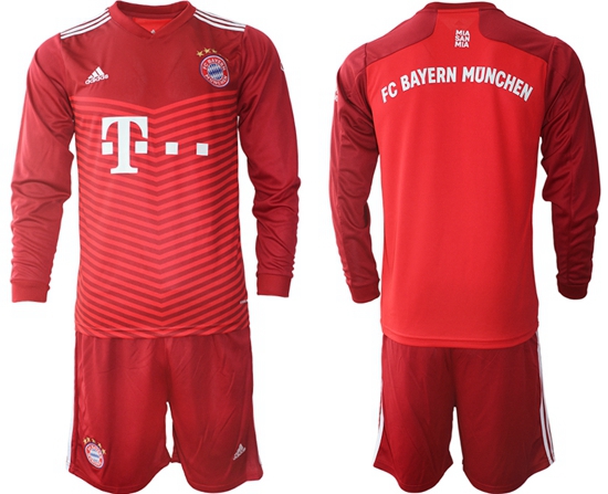 Men Bayern Long Sleeve Soccer Jerseys 553