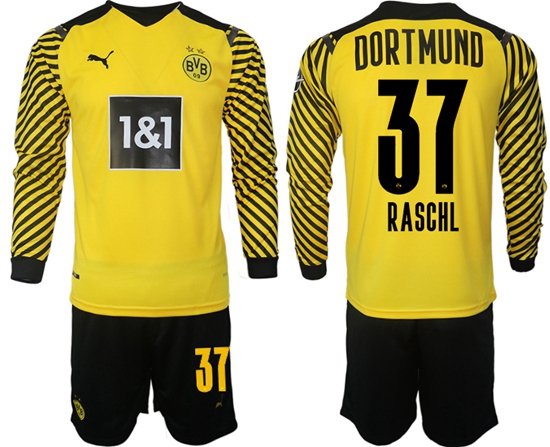 Men Borussia Dortmund Long Sleeve Soccer Jerseys 501