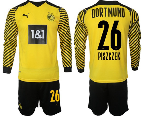 Men Borussia Dortmund Long Sleeve Soccer Jerseys 504