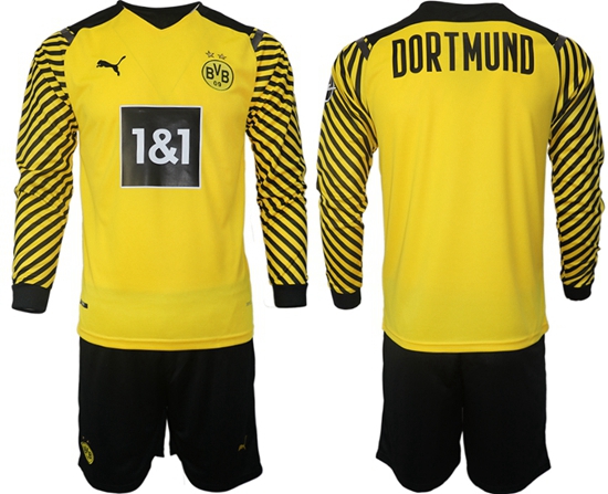 Men Borussia Dortmund Long Sleeve Soccer Jerseys 519