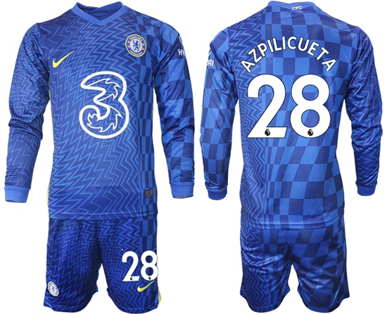 Men Chelsea Long Sleeve Soccer Jerseys 513