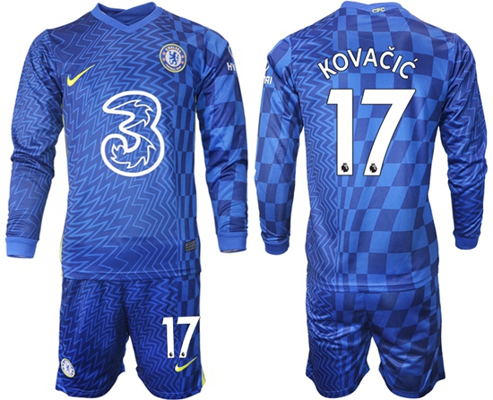 Men Chelsea Long Sleeve Soccer Jerseys 517