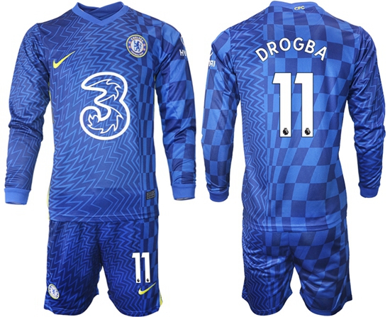 Men Chelsea Long Sleeve Soccer Jerseys 521