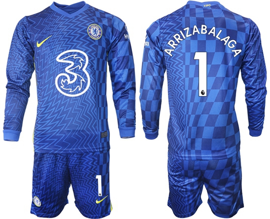 Men Chelsea Long Sleeve Soccer Jerseys 527