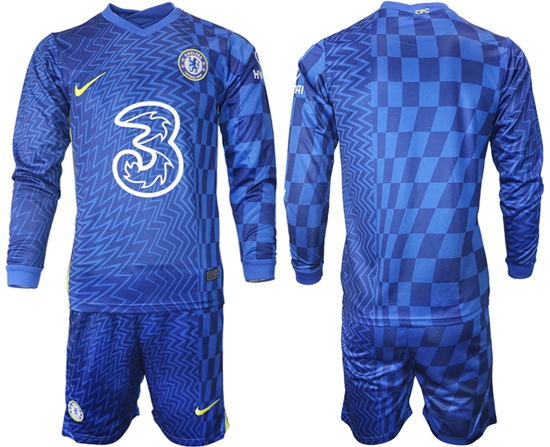 Men Chelsea Long Sleeve Soccer Jerseys 528
