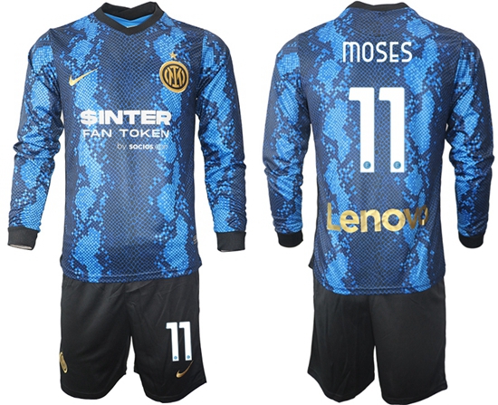 Men Inter Milan Long Sleeve Soccer Jerseys 511