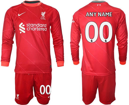Men Liverpool Long Sleeve Soccer Jerseys 533 Customized