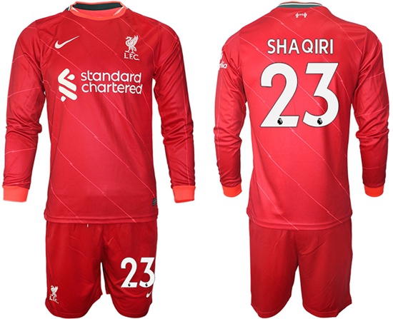 Men Liverpool Long Sleeve Soccer Jerseys 535