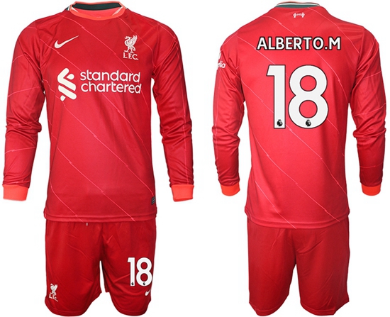 Men Liverpool Long Sleeve Soccer Jerseys 536