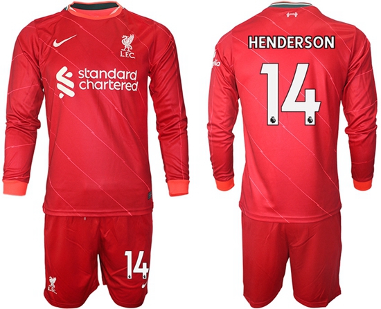 Men Liverpool Long Sleeve Soccer Jerseys 539