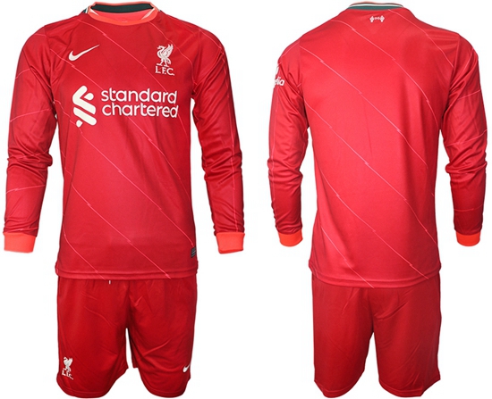 Men Liverpool Long Sleeve Soccer Jerseys 550