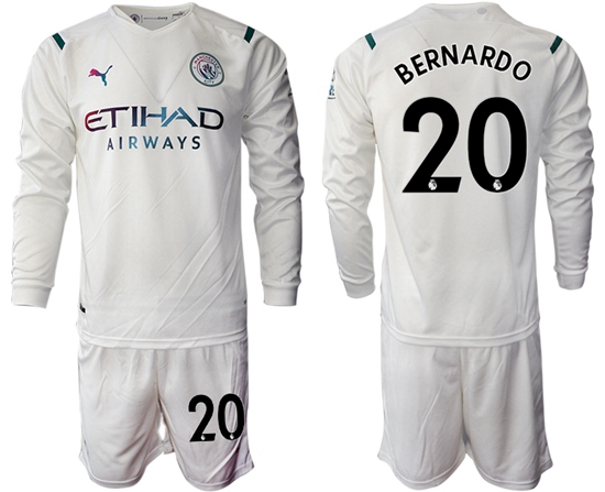 Men Manchester City Long Sleeve Soccer Jerseys 525
