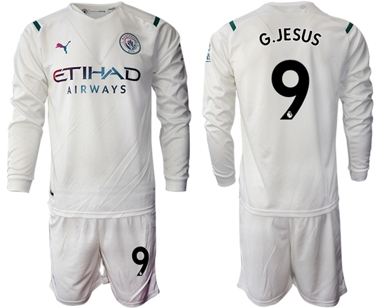 Men Manchester City Long Sleeve Soccer Jerseys 530