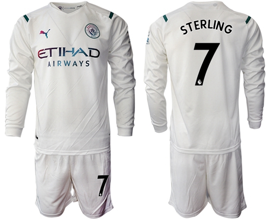 Men Manchester City Long Sleeve Soccer Jerseys 532