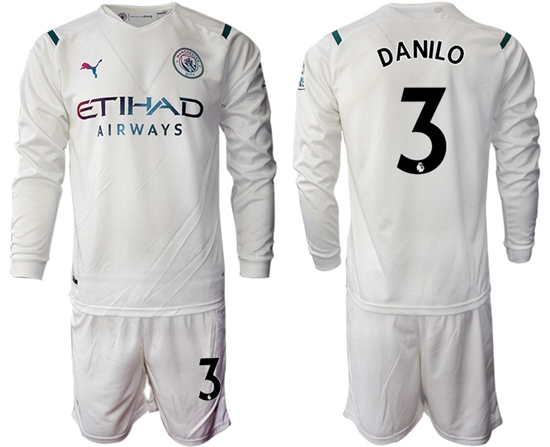 Men Manchester City Long Sleeve Soccer Jerseys 535