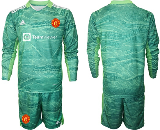 Men Manchester United Long Sleeve Soccer Jerseys 502