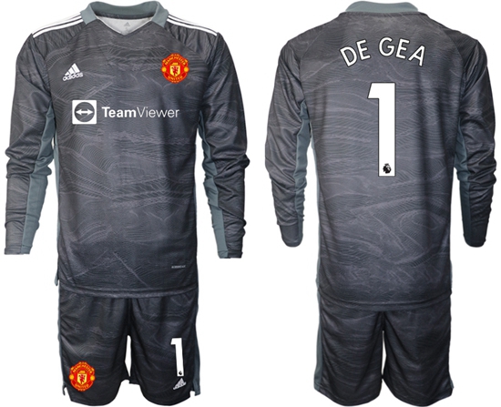 Men Manchester United Long Sleeve Soccer Jerseys 504