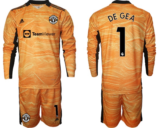 Men Manchester United Long Sleeve Soccer Jerseys 507