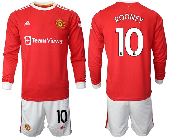 Men Manchester United Long Sleeve Soccer Jerseys 519