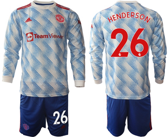 Men Manchester United Long Sleeve Soccer Jerseys 528