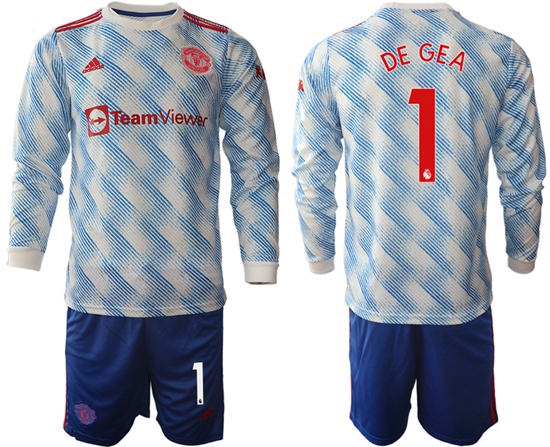 Men Manchester United Long Sleeve Soccer Jerseys 540