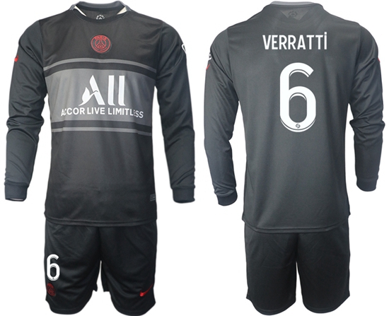 Men Paris Saint Germain Long Sleeve Soccer Jerseys 513