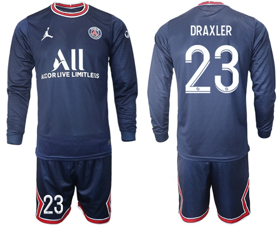 Men Paris Saint Germain Long Sleeve Soccer Jerseys 547