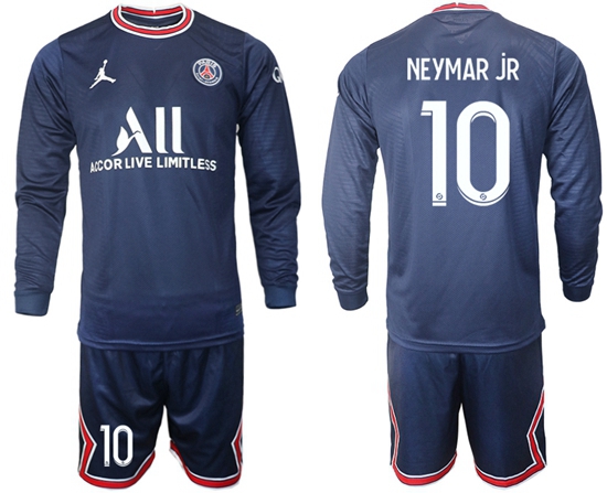 Men Paris Saint Germain Long Sleeve Soccer Jerseys 555