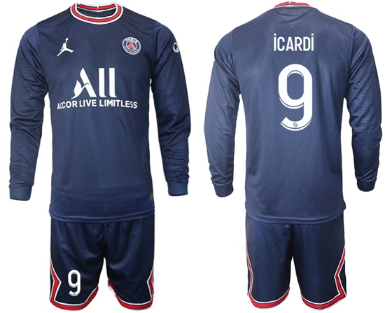 Men Paris Saint Germain Long Sleeve Soccer Jerseys 556