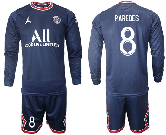 Men Paris Saint Germain Long Sleeve Soccer Jerseys 557