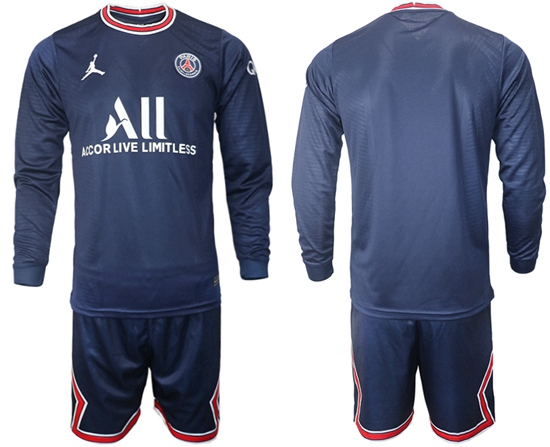 Men Paris Saint Germain Long Sleeve Soccer Jerseys 564