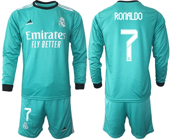 Men Real Madrid Long Sleeve Soccer Jerseys 512