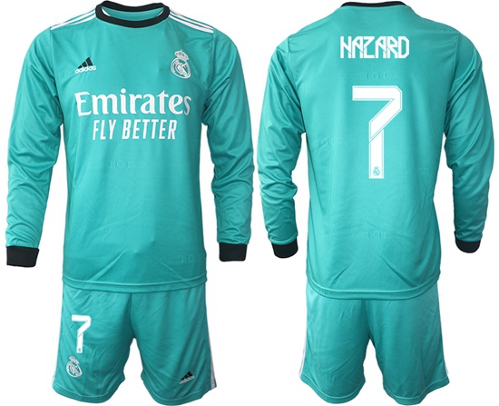 Men Real Madrid Long Sleeve Soccer Jerseys 513