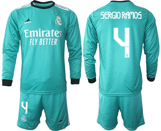Men Real Madrid Long Sleeve Soccer Jerseys 514