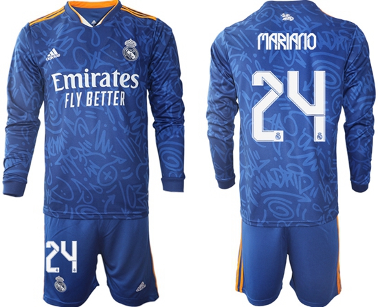 Men Real Madrid Long Sleeve Soccer Jerseys 522