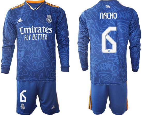 Men Real Madrid Long Sleeve Soccer Jerseys 539
