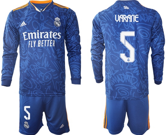 Men Real Madrid Long Sleeve Soccer Jerseys 540