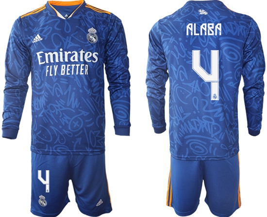Men Real Madrid Long Sleeve Soccer Jerseys 542