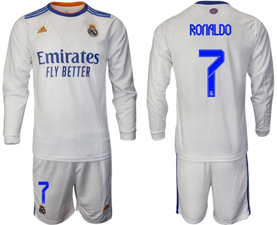 Men Real Madrid Long Sleeve Soccer Jerseys 574