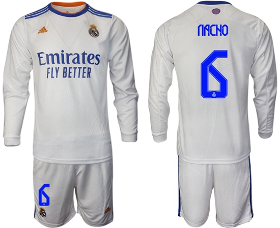 Men Real Madrid Long Sleeve Soccer Jerseys 576
